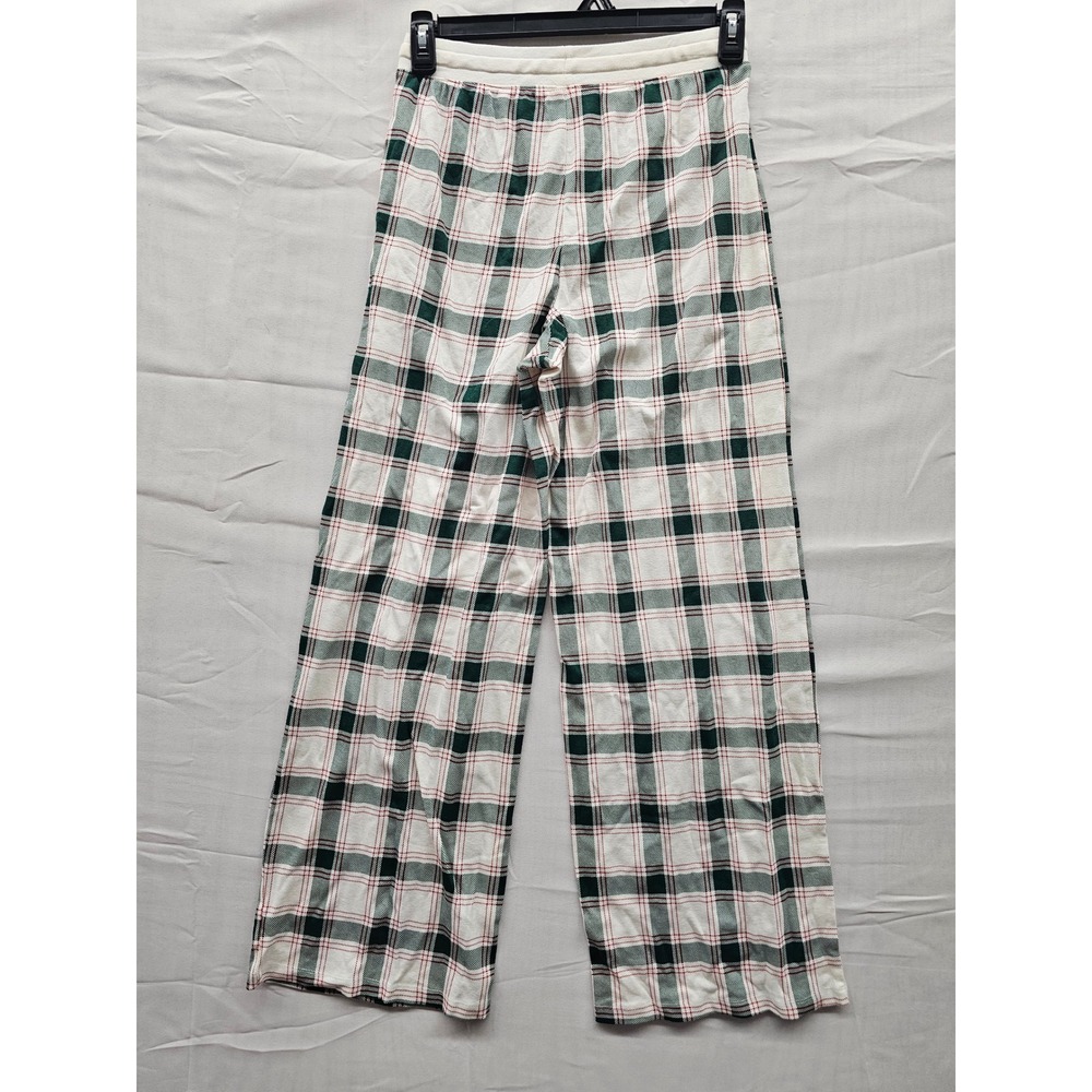 Wondershop Target Womens Cream Plaid Pajama Pants Green Red Holiday Small NEW‎ - Picture 2 of 6
